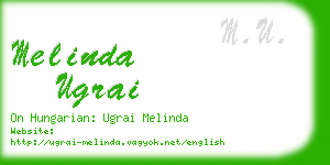 melinda ugrai business card